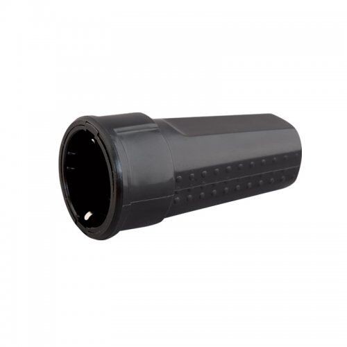 Priključnica dvopolna guma 0005 Tehnoelektro, Crna