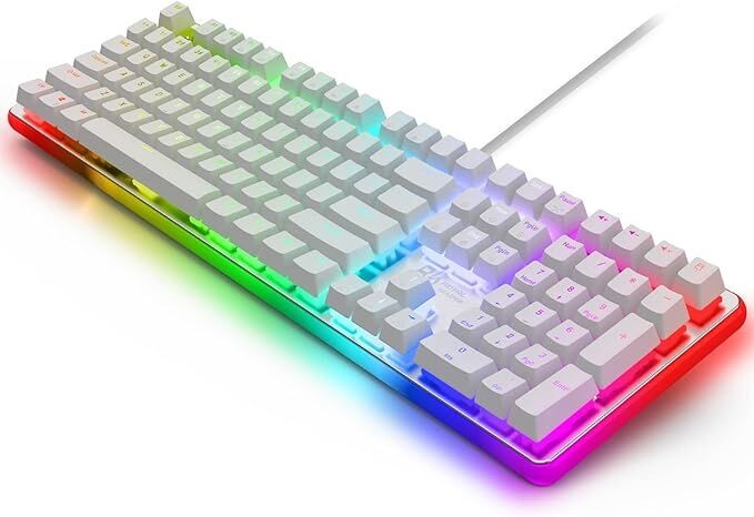Royal Kludge Gaming mehanička tastatura RK918, LED bočna lampa, RGB, Bela