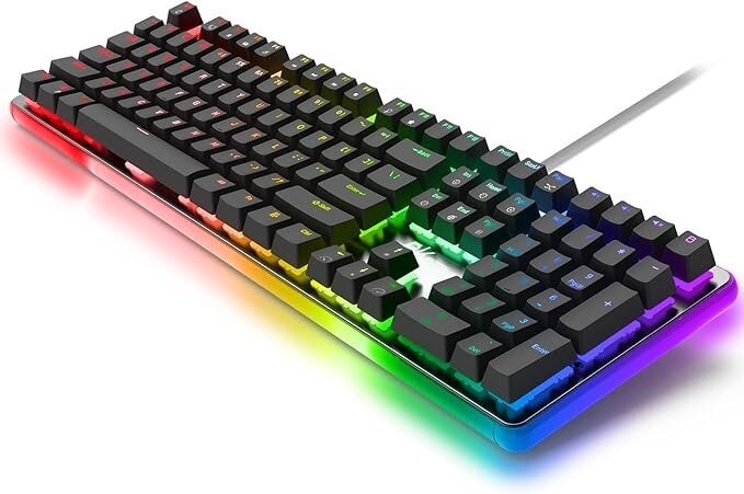Royal Kludge Gaming mehanička tastatura RK918 RGB, LED bočna lampa, Crna