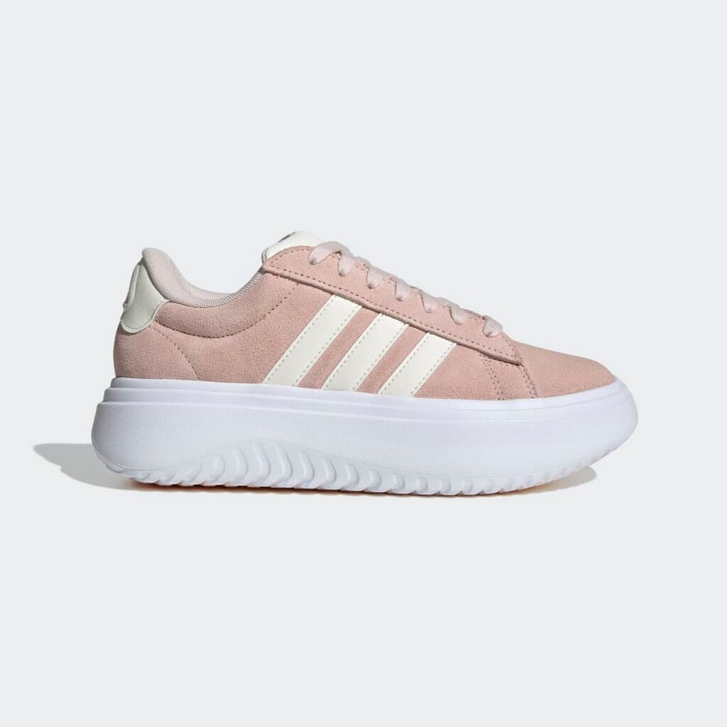 Adidas Ženske patike Grand Court Platform Suede, Svetloroze