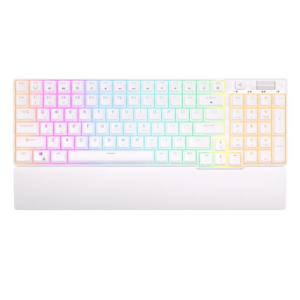 Royal Kludge Gaming mehanička tastatura RK96, Hot-Swappable, RGB, Bela