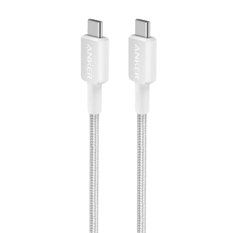 Anker 322 USB-C / USB-C Kabal 3ft pleteni, Beli