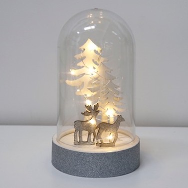 XM6052 Novogodišnja dekoracija Irvasi LED CLOCHE, 11x19 cm, Bež