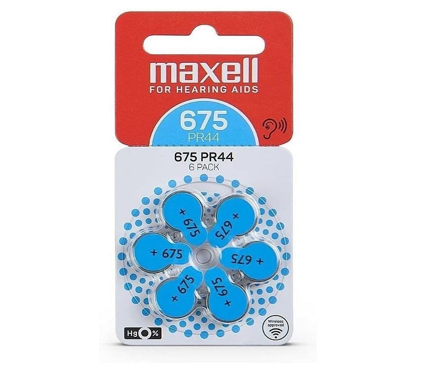 MAXELL Zinc baterija PR44 675, 6 komada