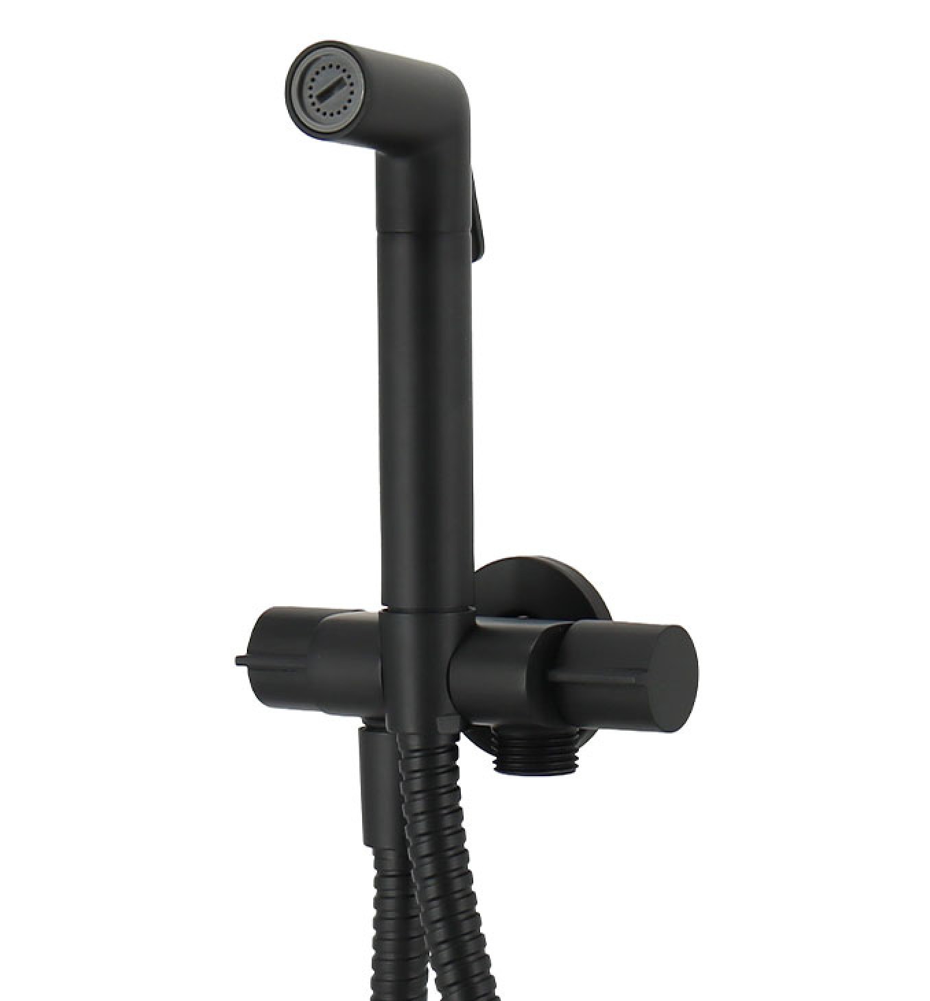 COPEN Ventil 1/2x1/2x1/2, Sa držačem tuša i tuš setom, Mat Crni