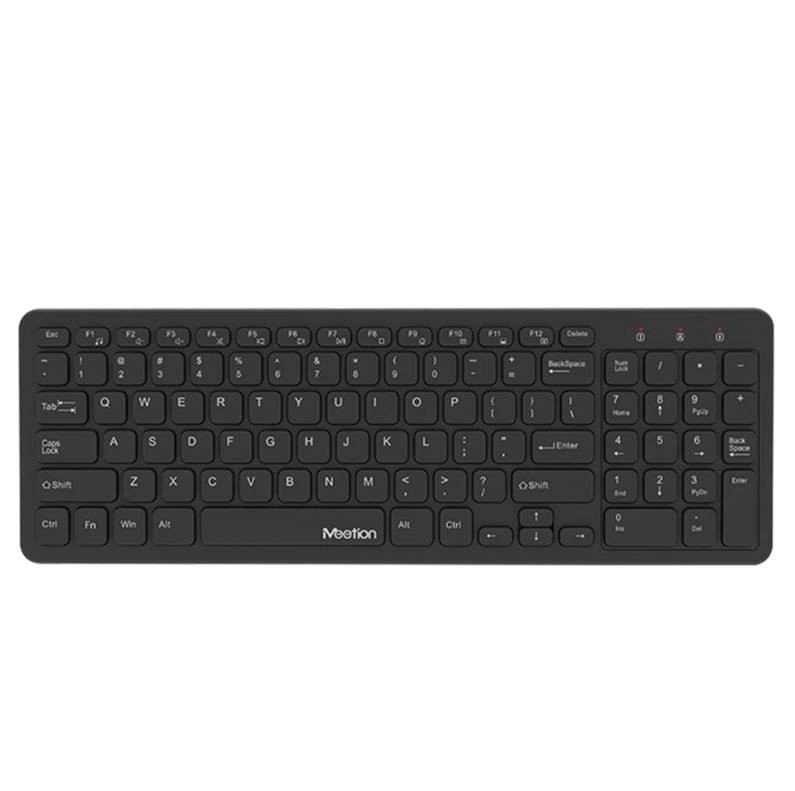 MEETION Bežična tastaura WK410, Slim, Crna