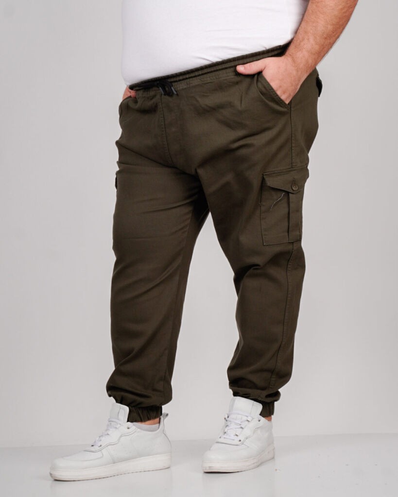 La ForceGrande Muške pantalone SBSB 21927, Kargo, Maslinaste