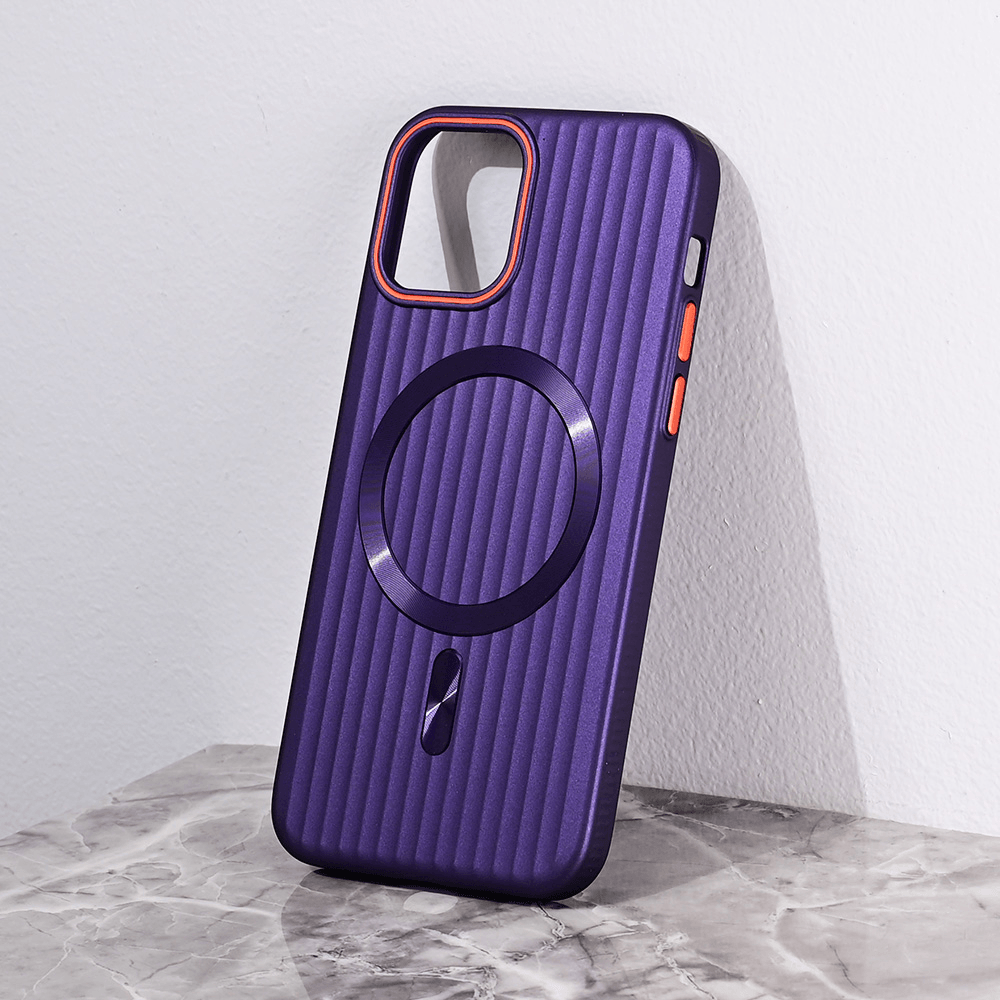 Maska Magsafe Stripe za iPhone 12 6.1 ljubičasta