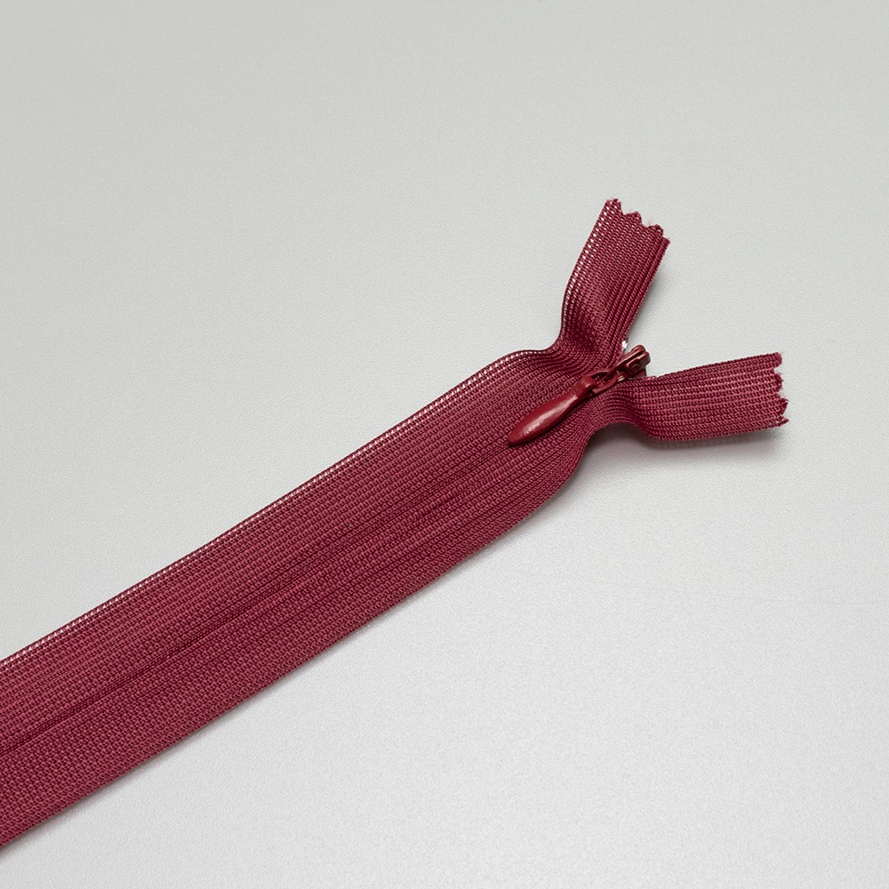ARTFABRIC STORE Skriveni rajsferšlus, Tip 3, 60 cm, Bordo