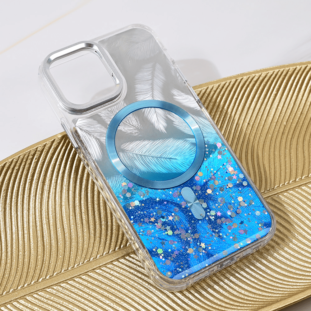 Maska Magsafe Glitter za iPhone 12 6.1 tamnoplava