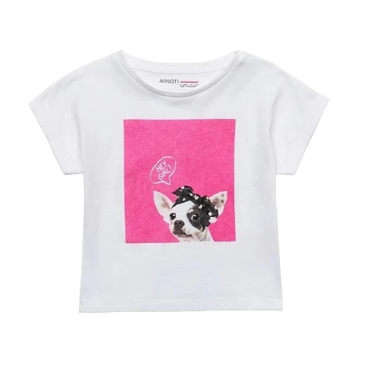 MINOTI Majica kratkih rukava za devojčice 10TROLL3, Bela