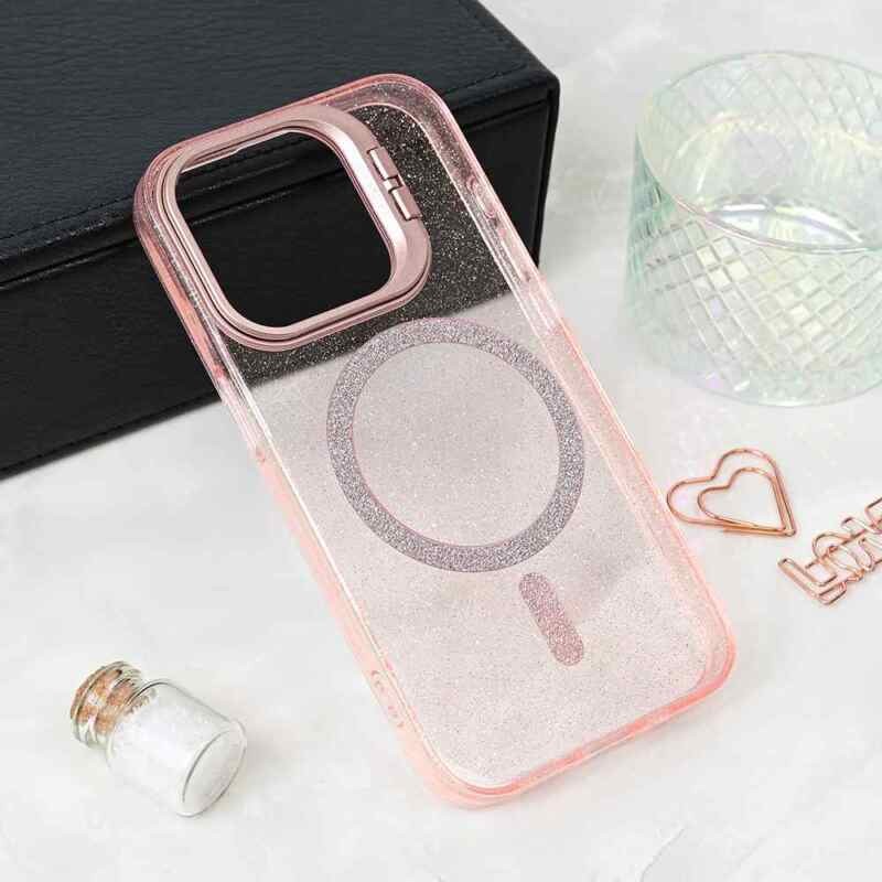 Maska Magsafe Sparkle za iPhone 15 Pro 6.1 roze