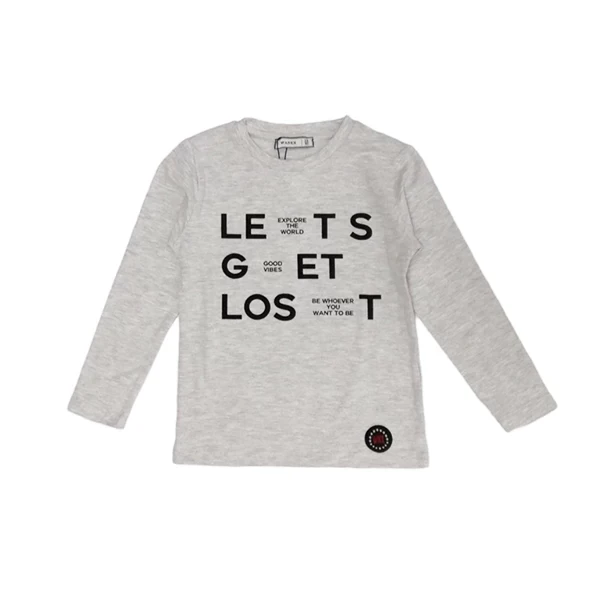VRABAC Majica dugih rukava za dečake 16075, Siva