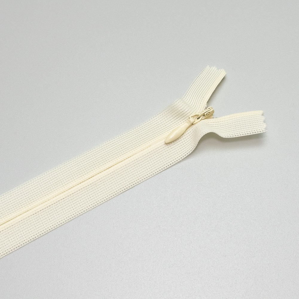 ARTFABRIC STORE Skriveni rajsferšlus, Tip 3, 60 cm, Krem