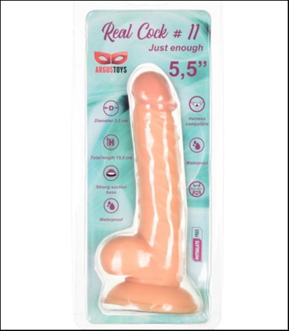 ARGUS TOYS Realistični dildo, 13 cm, Boja kože