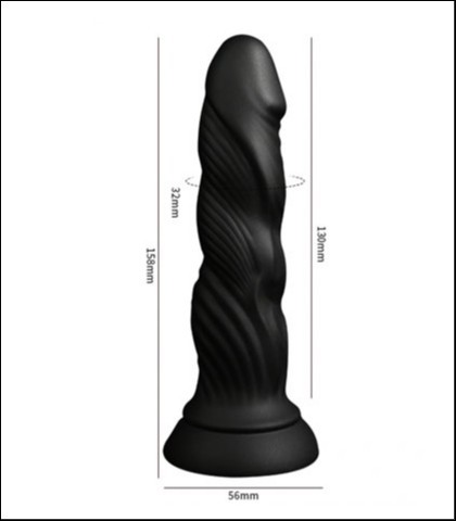 ARGUS TOYS Dildo, Silikonski, 18 cm, Crni