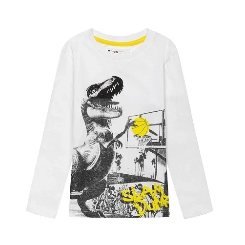 MINOTI Majica dugih rukava za dečake 11TTEE1, Bela