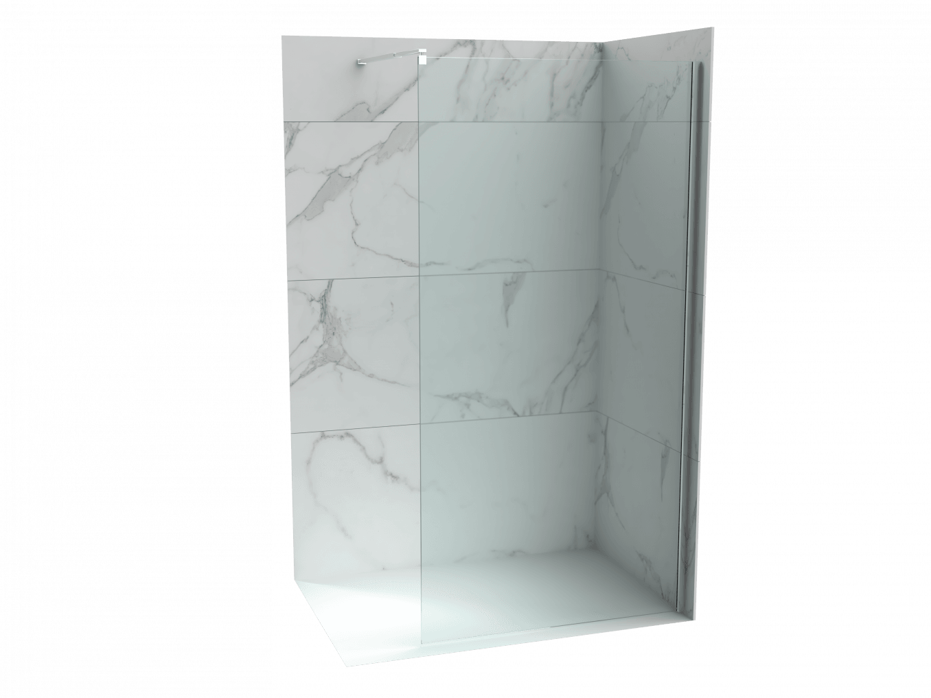 COPEN Walk-in paravan Project, 800 x 2000 mm, Providno staklo 8 mm, Hromirani ram