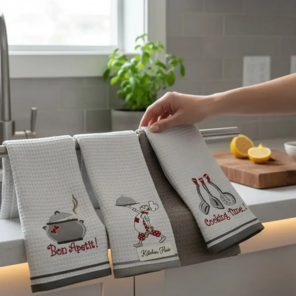 Viktorija Set kuhinjskih krpa Wafle, 40x60cm, 6 komada, Sivi