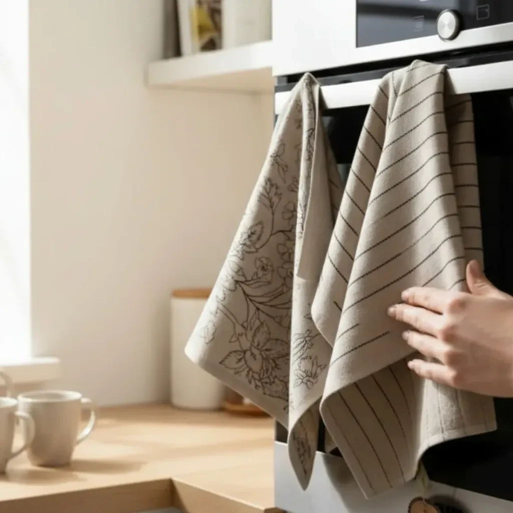 Viktorija Set kuhinjskih krpa Printed, 40x60cm, 2 komada, Krem