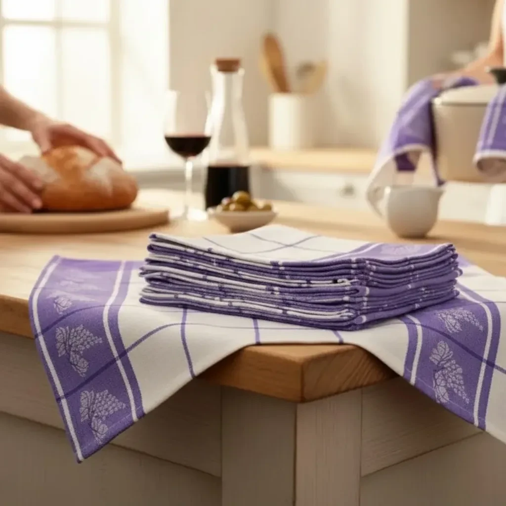 Viktorija Kuhinjska krpa Grožđe, 50x70cm, Ljubičasta