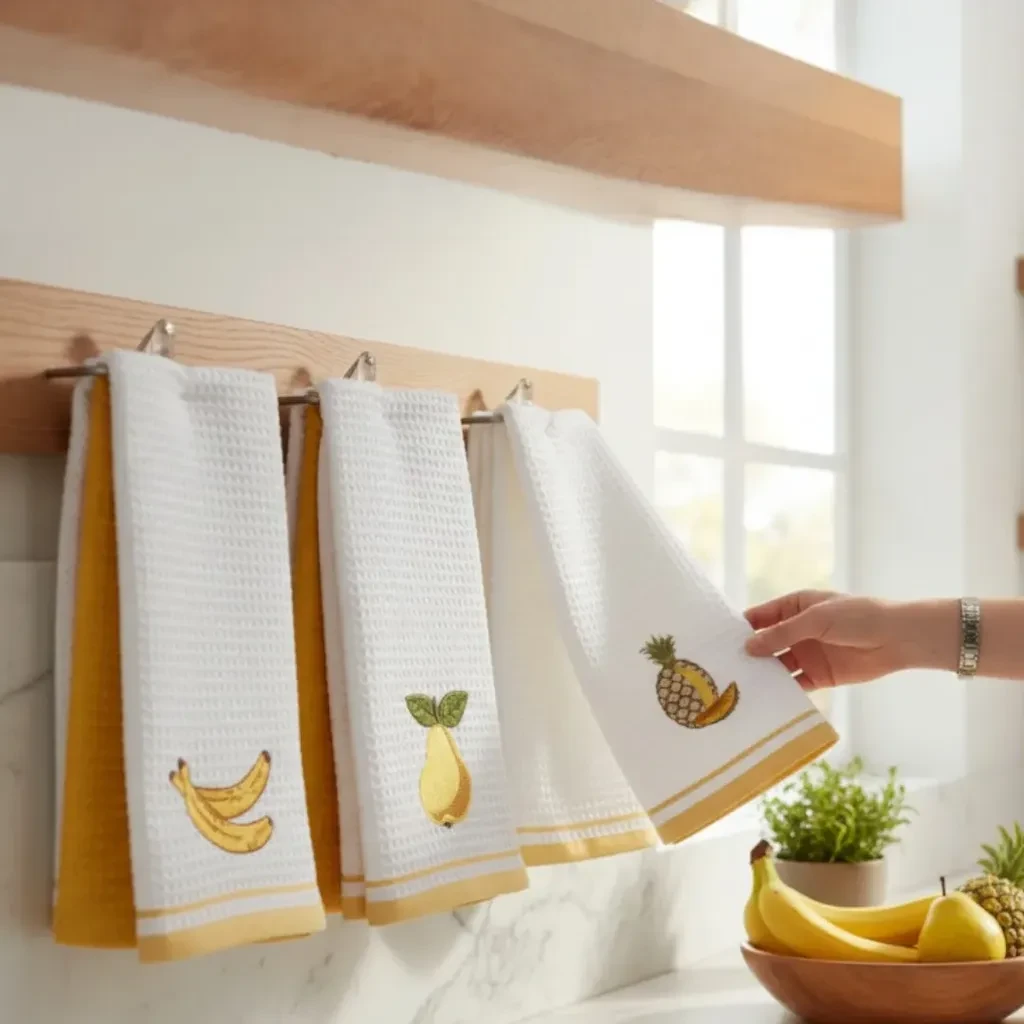 Viktorija Set kuhinjskih krpa Wafle, 40x60cm, 6 komada, Žuti