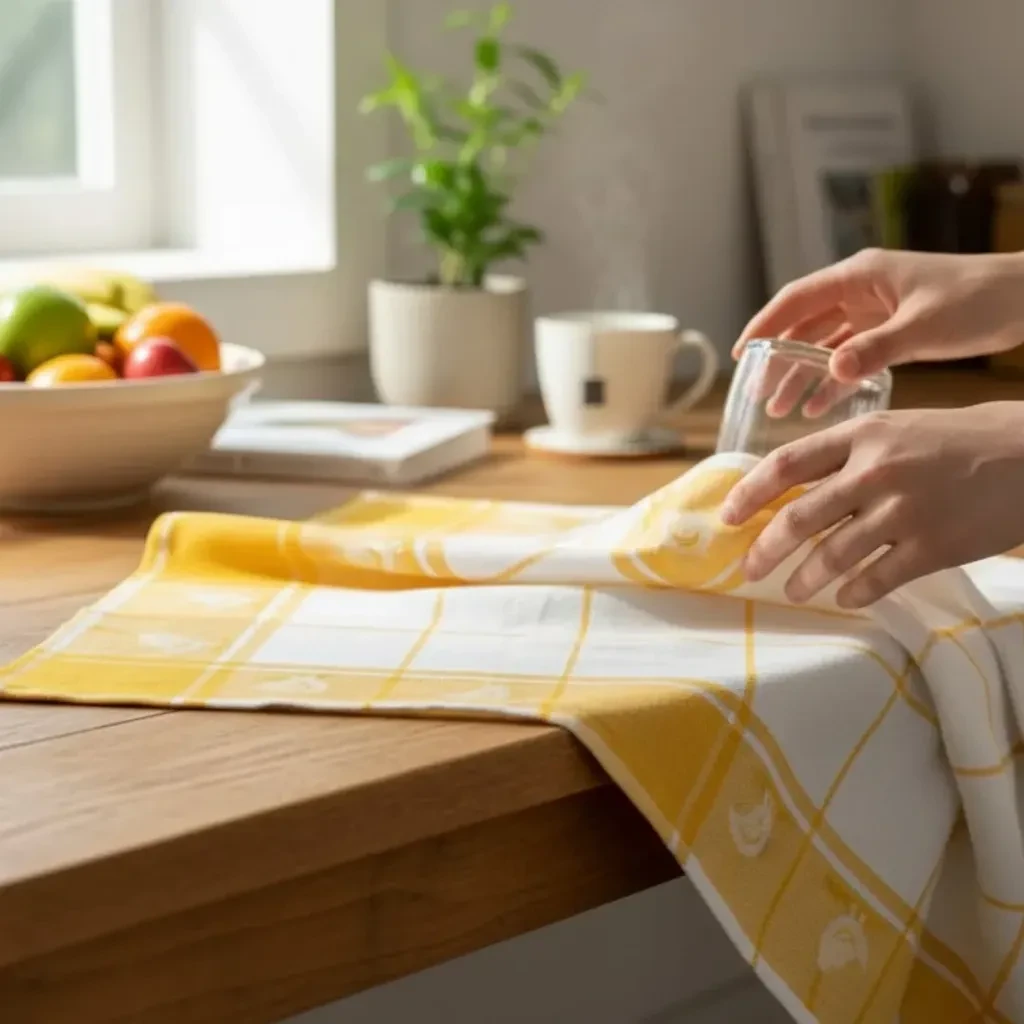 Viktorija Kuhinjska krpa Patka, 50x70cm, Žuta