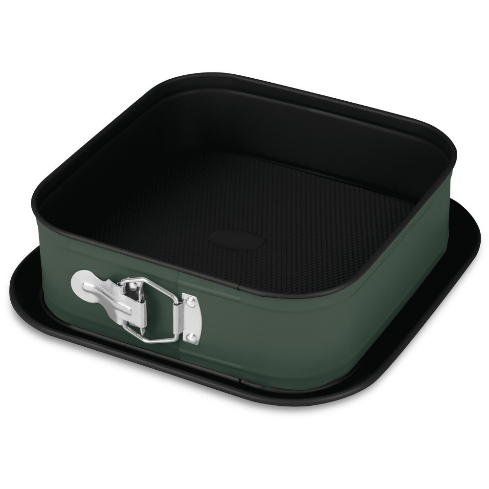 BERLINGER HAUS Kvadratna modla za tortu Matte Green Collection BH-8668, 28x28x7,5cm, Zelena