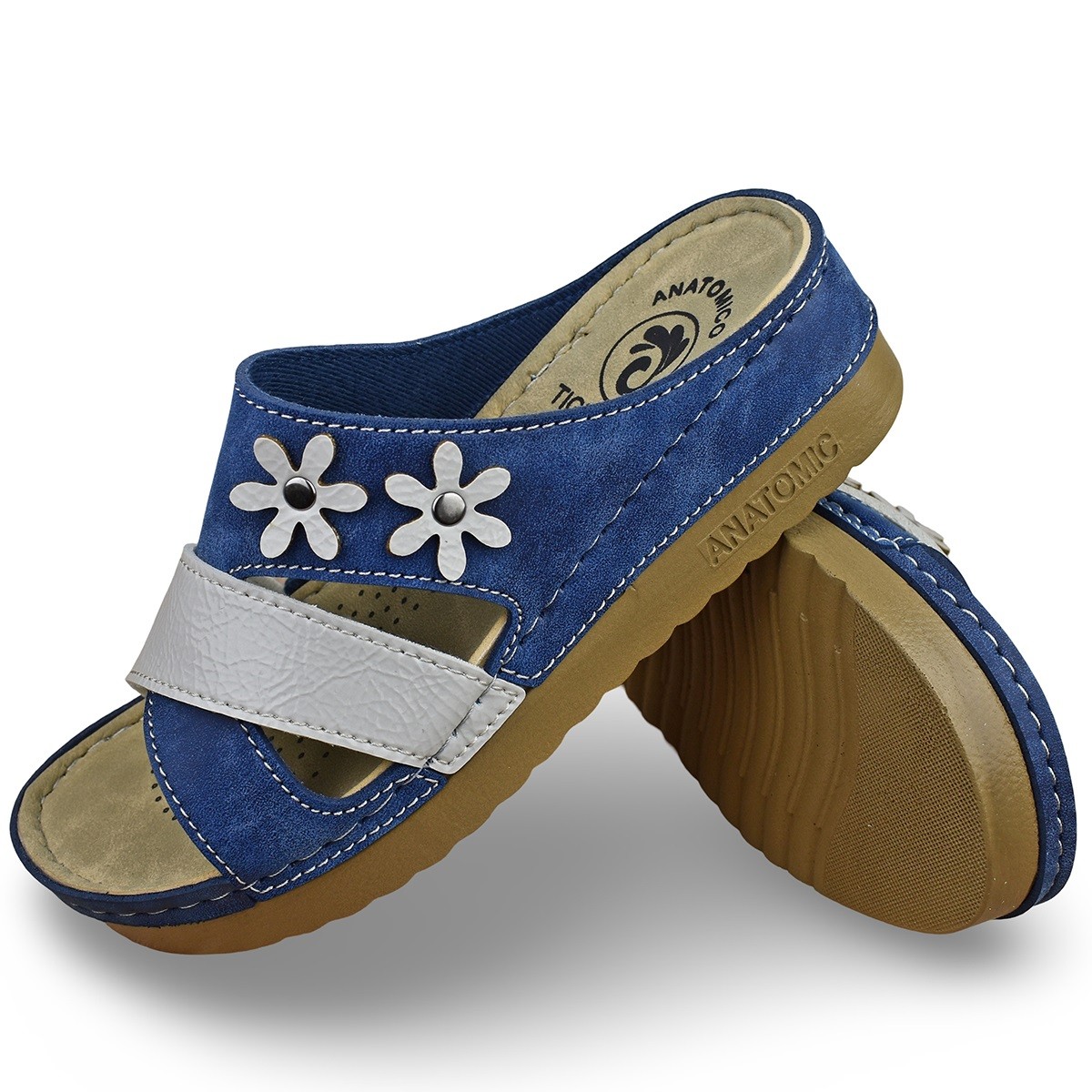 Tigerline Ženske anatomske papuče 154161, Plave