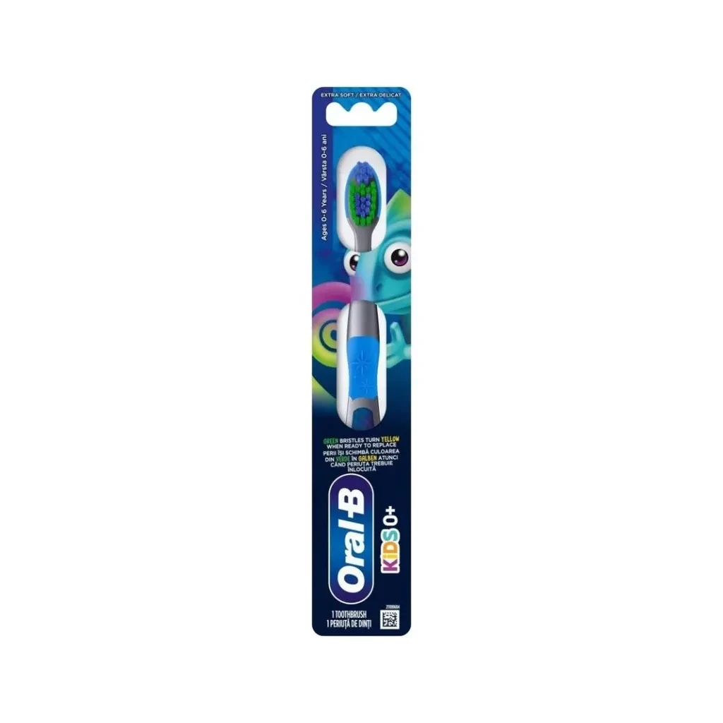 Oral-B Dečija četkica za zube Kameleon Kids, 0+, Sivo-plava