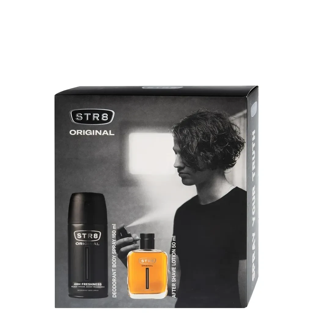 STR8 Muški set Original Losion posle brijanja 50 ml + dezodorans 150 ml