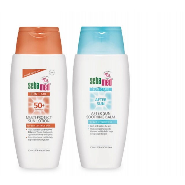 Sebamed Set za negu tela, Losion SPF 50+, 150 ml + Balzam posle sunčanja, 150 ml