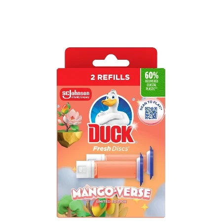 Duck Osveživač za WC šolju Disk, Zamenske dopune, 2 x 36 ml, Mango