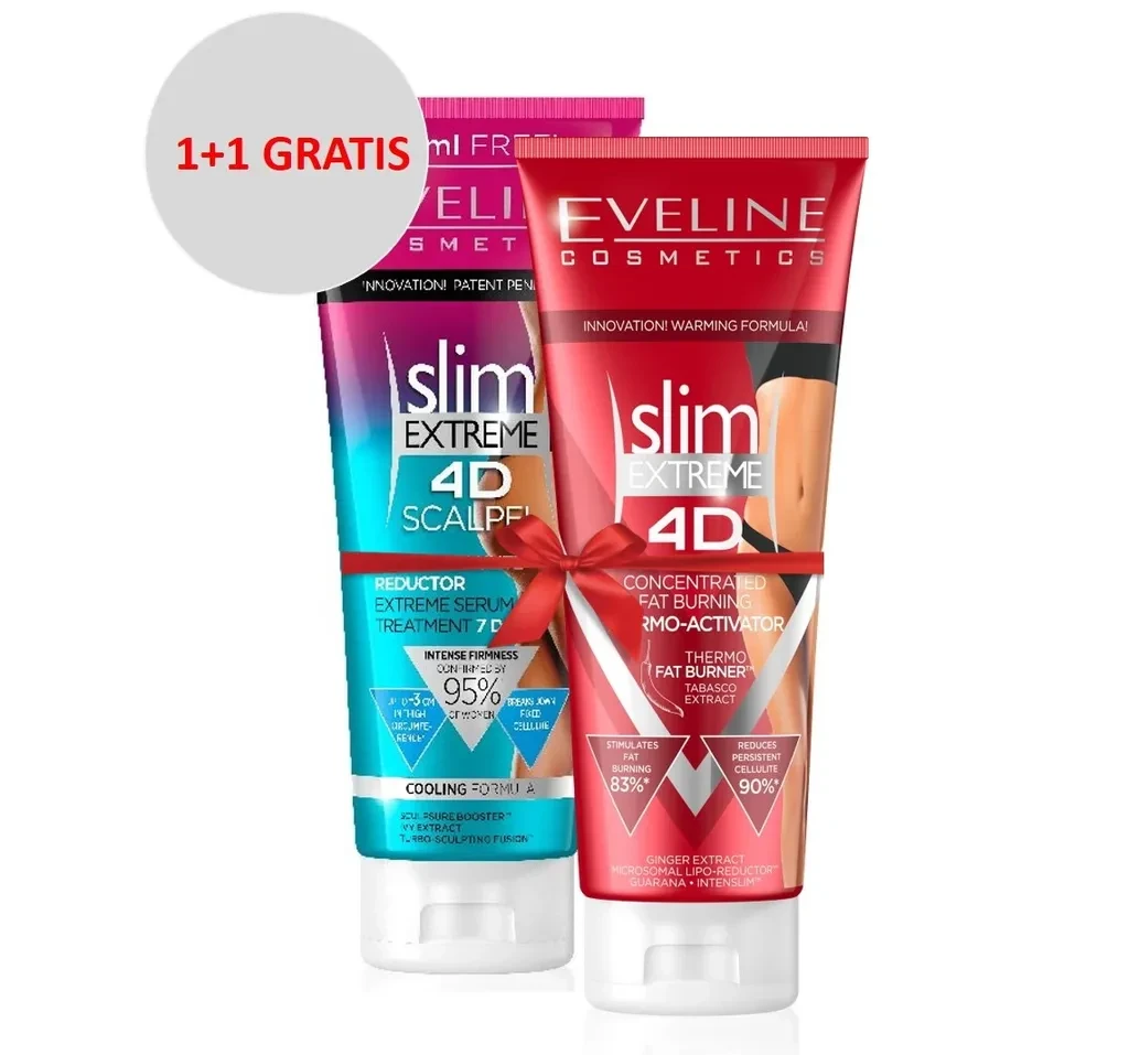 Eveline Anticelulit serum Slim Extreme 4D 250 ml + Termoaktivni serum za struk