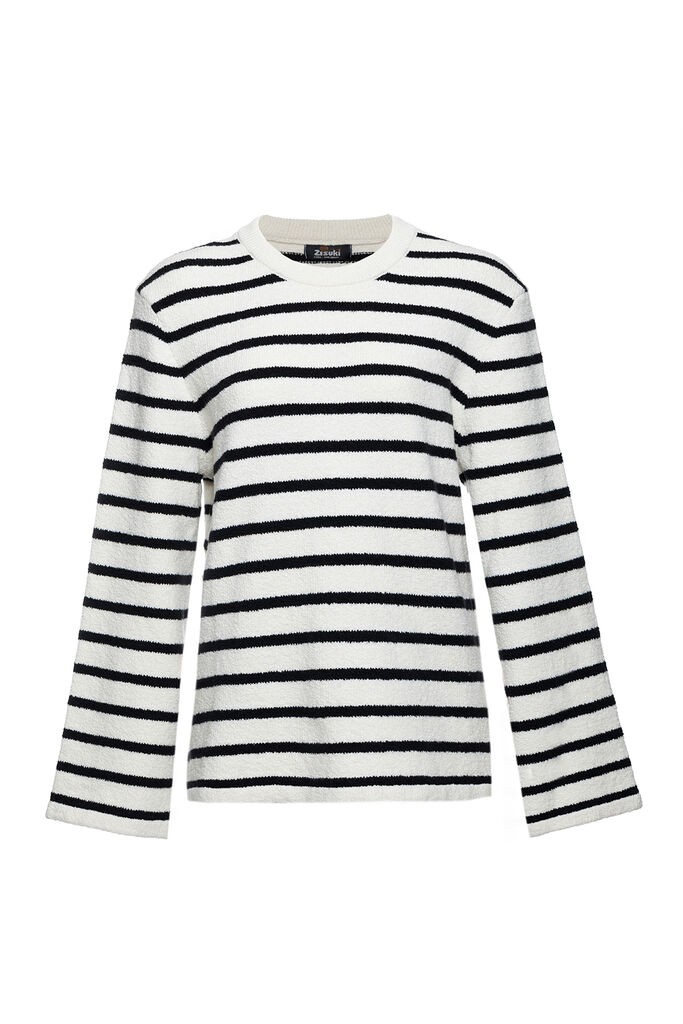 Zisuki Ženska bluza od trikotaže, Crno-bela