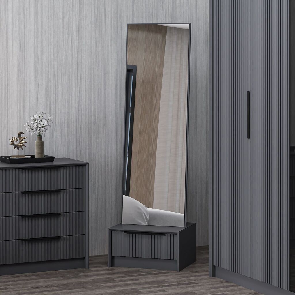 Hanah Home Sto za šminkanje Kale Luxe Soft-4803, 54x178x45 cm, Antracit