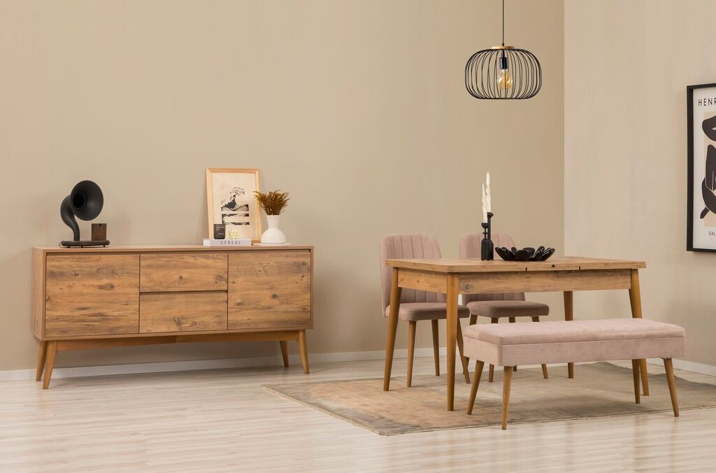 Hanah Home Trpezarijski set Vina 02 0701, Smeđi