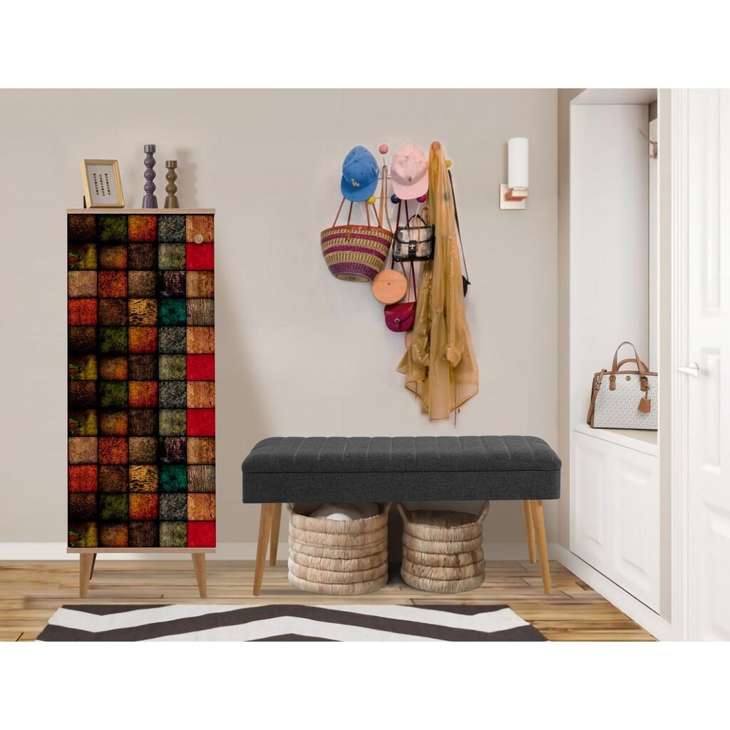 Hanah Home Set Nameštaj za hodnik Filinta 723 1053, Antracit