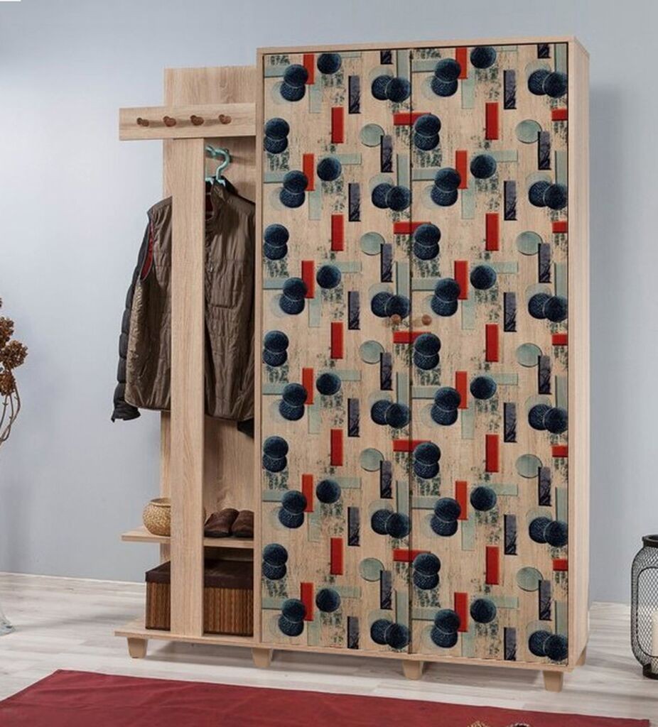 Hanah Home Ormar Garmanto 135-520, 135x192x36 cm, Šareni