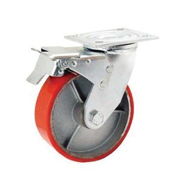 Poljobit Točak HD okretan sa kočnicom na pločici, 150 mm