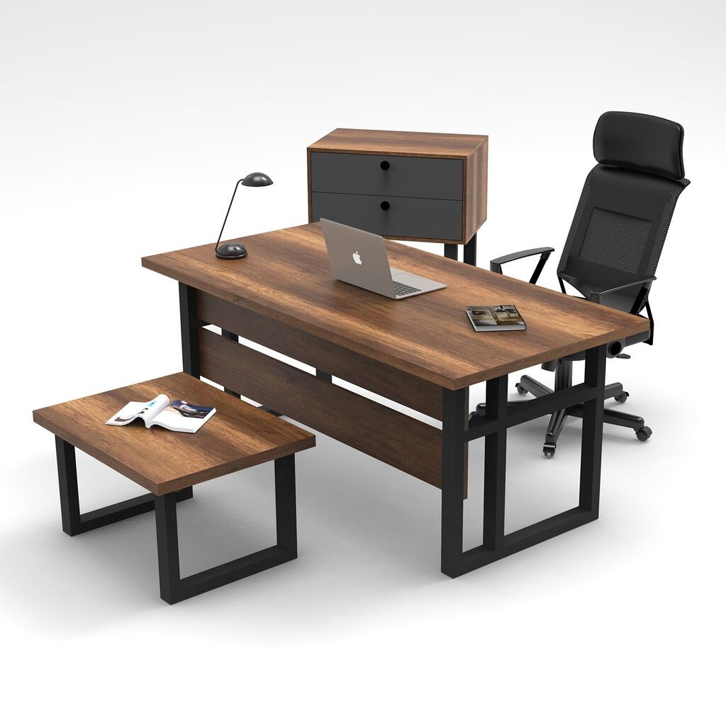 Hanah Home Set kancelarijski nameštaj Mn08-Ba, Braon