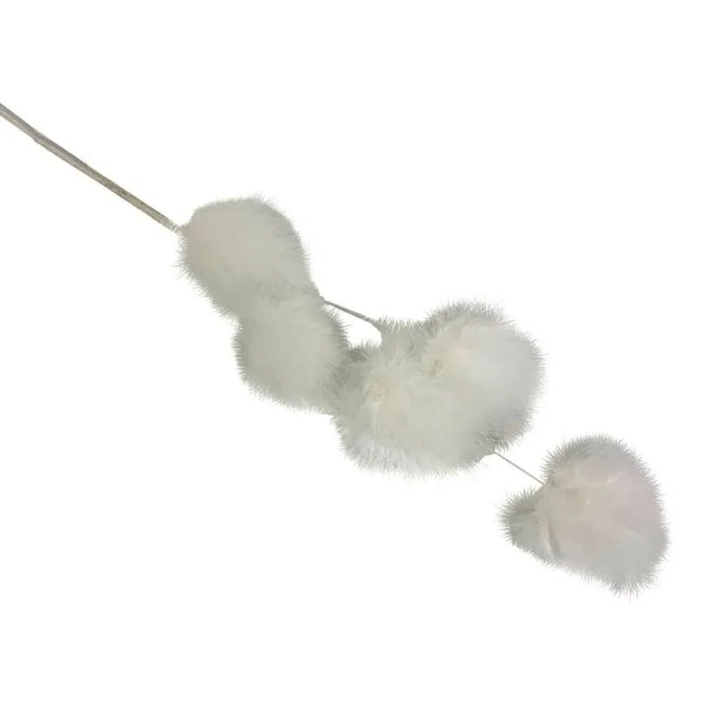 Festa Novogodišnja grana, Perjana, 55 cm, Bela