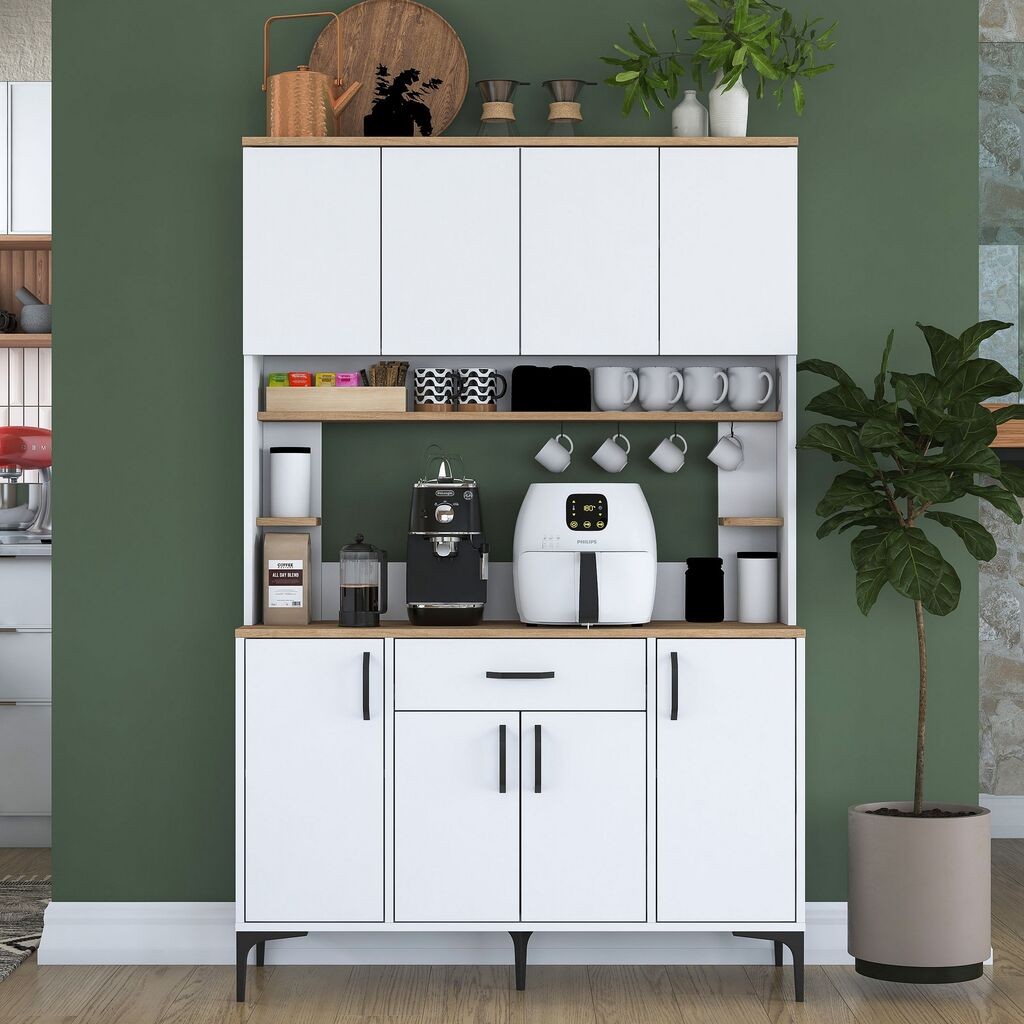 Hanah Home Komoda JE177 3348, 120x184.2x40 cm, Bela