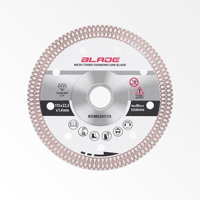 Blade Dijamantski disk za sečenje tvrde keramike Turbo BDMESH115