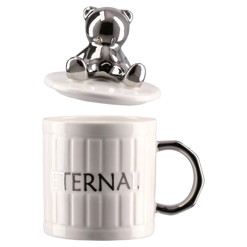 Šolja sa poklopcem Meda Moka, 350ml, Bela