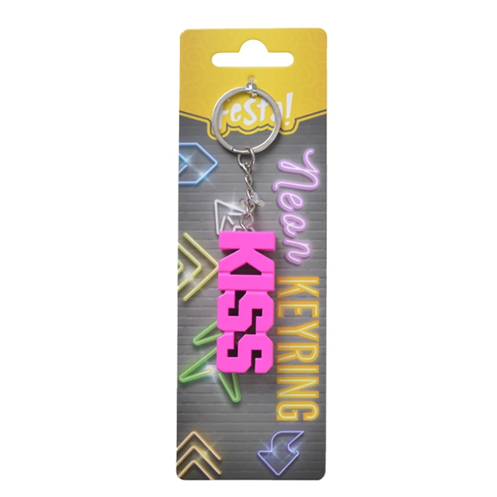 Festa Privezak za ključeve Kiss, Neonski, Roze