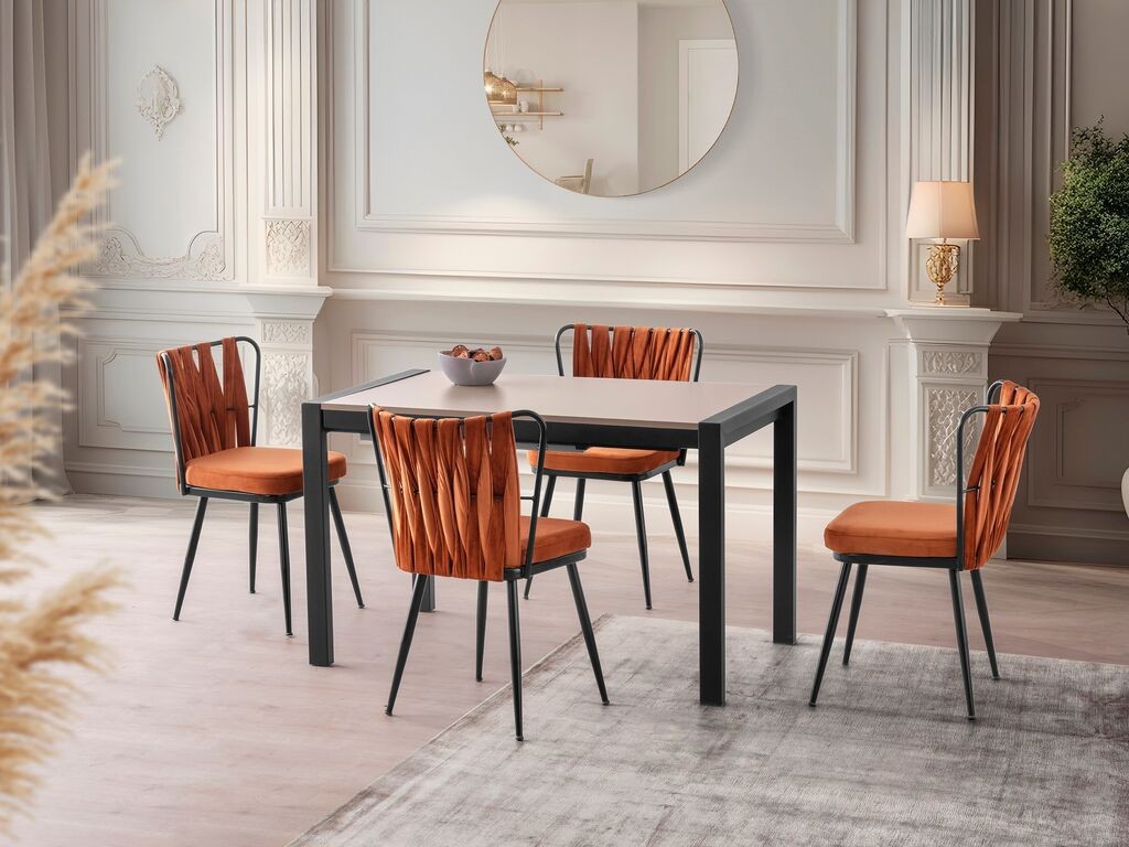 Hanah Home Trpezarijski sto na razvlačenje Silva 1014, Krem