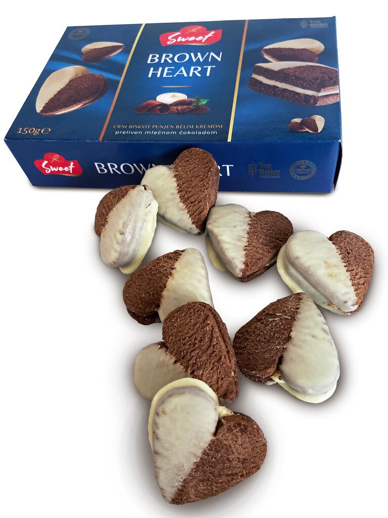 Top Biskvit Kolačići Braon srca, 150g