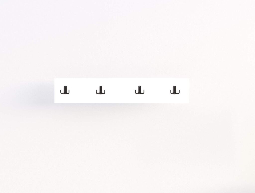 Hanah Home Zidni čiviluk Dortlu, 80x15x1.8 cm, Beli