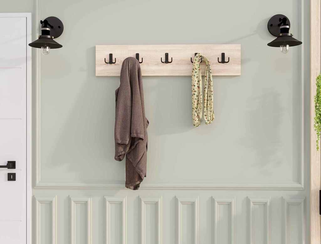 Hanah Home Zidni čiviluk Besli, 80x17x1.8 cm, Boje hrasta